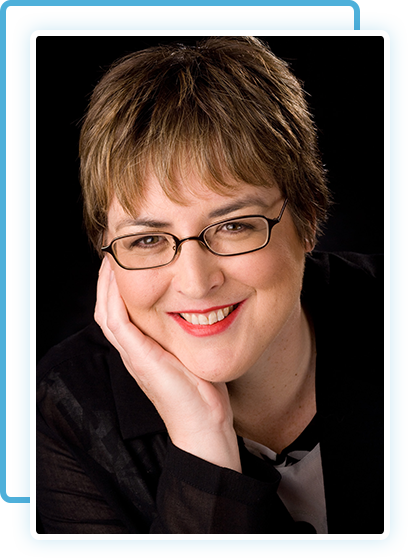 An image of Phoebe Riches with a black background.